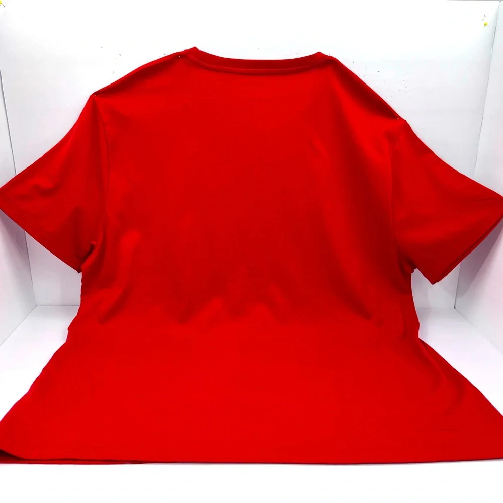 POLO RALPH LAUREN, MEN’S TEE-SHIRT, RED WITH LARHE NAVY & WHIT LOGO IN FRONT, XL - Picture 6 of 16